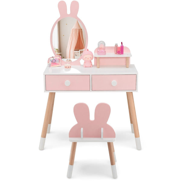 Kids Vanity Set with Mirror and Drawers - Spark Creativity and Play