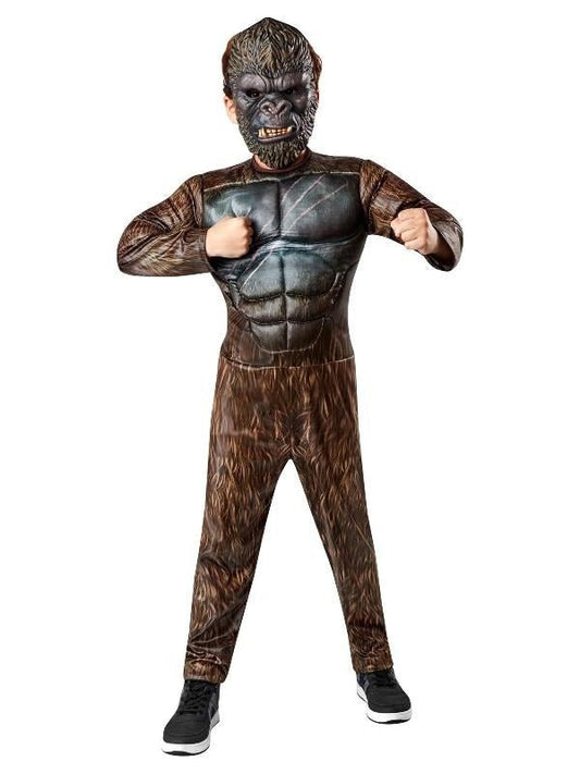 Kids King Kong costume from the Godzilla vs Kong collection for imaginative home play.