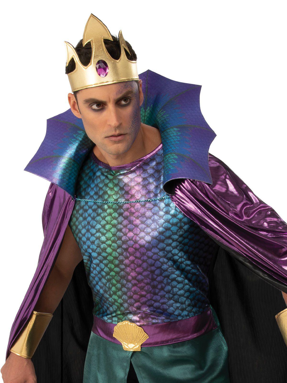 King Neptune Adult Costume | Includes tunic, cape, and crown for premium underwater-themed home play.