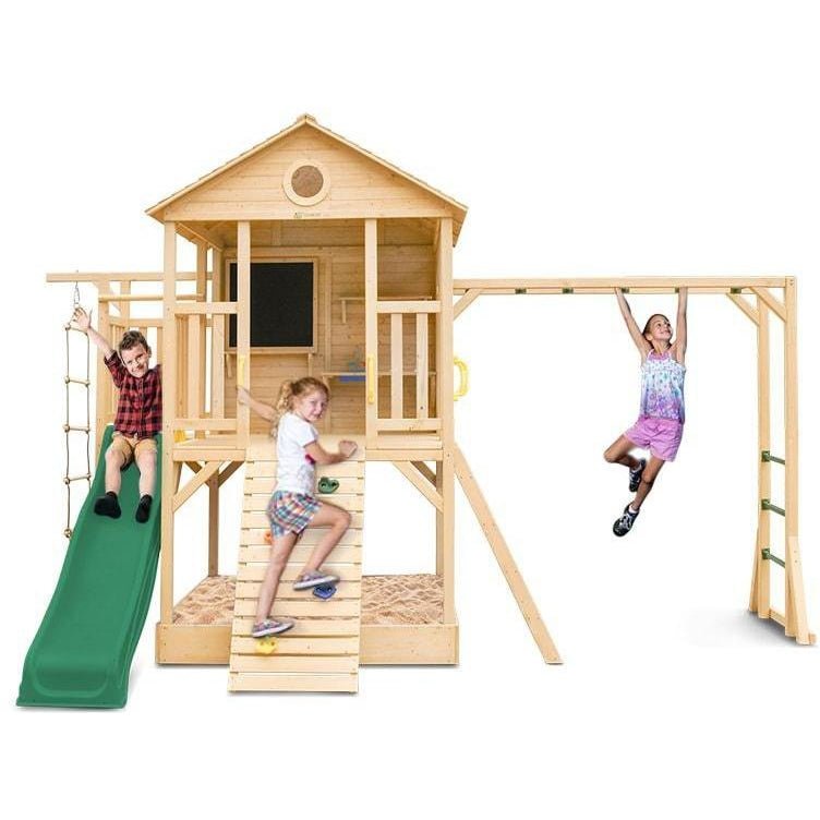 Kingston Cubby House with Green Slide: Enjoy Active Play - Buy
