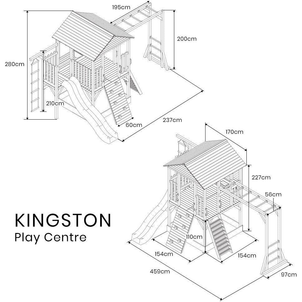 Upgrade Playtime: Kingston Cubby House with Green Slide - Shop