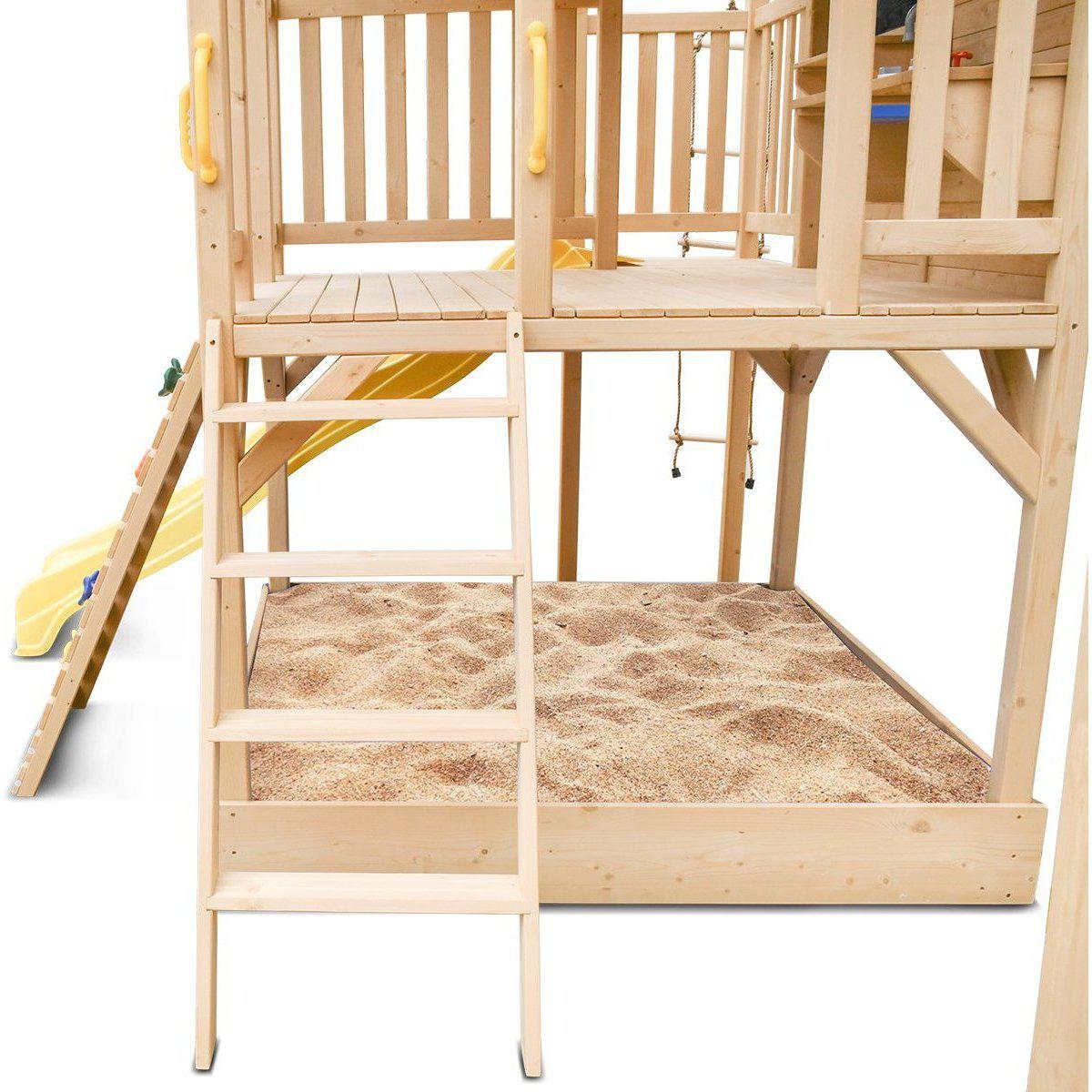 Elevate Backyard Play: Kingston Cubby House with Yellow Slide
