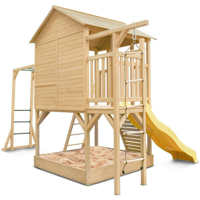 Unleash Fun: Kingston Cubby House with Yellow Slide - Shop Now