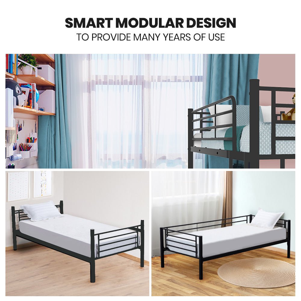 Versatile Metal Bunk Bed - Convertible Design