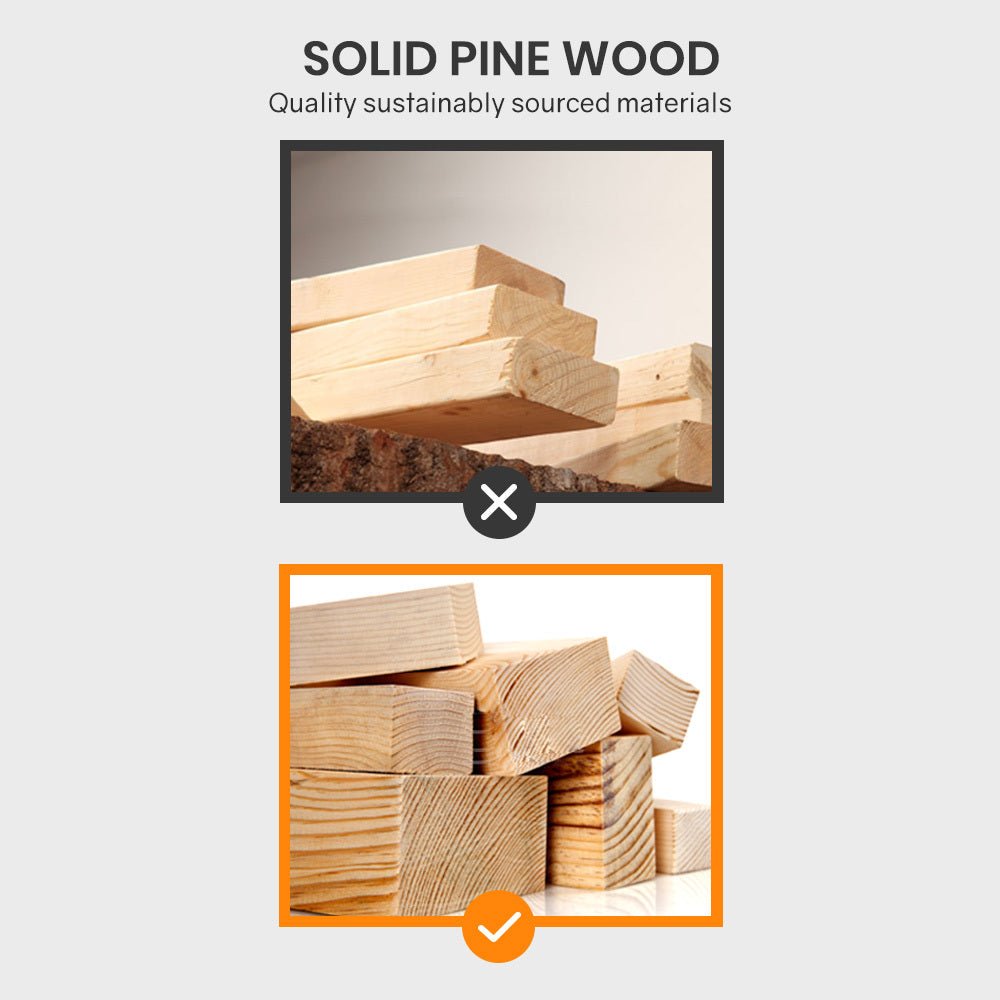Sleek and Sturdy Single Bunk Bed - Pine Wood - White