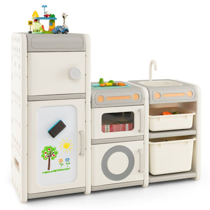 Kitchen Toy Chest & Magnetic Whiteboard - Fun Awaits!