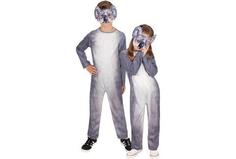 Kids Koala Costume | Soft jumpsuit with mask, perfect for imaginative play at home.