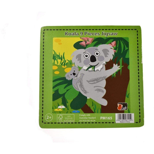 Colorful 9-piece koala jigsaw puzzle for childrens interactive play and learning at home.