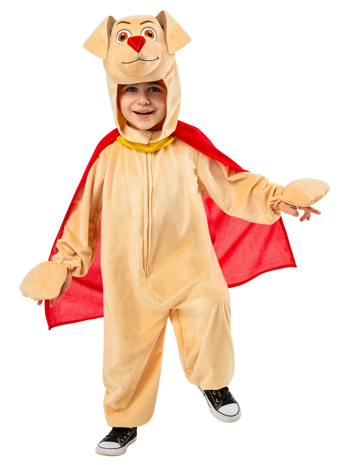 Krypto DC Super Pets Kids Costume with Cape and Headpiece for imaginative play at home.