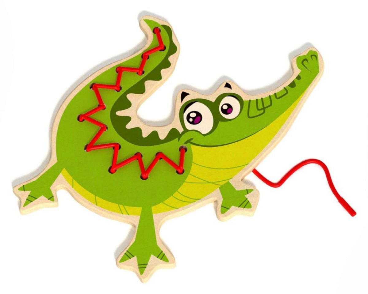 Colorful Crocodile Lacing Toy for Kids Fine Motor Skills Development at Home