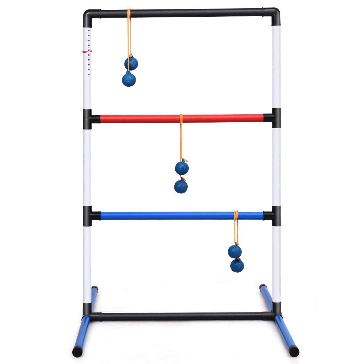 thumbnail image 2 of Goplus Ladder Toss Game Set Indoor Outdoor Ladder Ball Toss Game Set With 6 PE Bolas And Carrying Bag Built-in Score Tracker 40 X 24.5 Inches Fun Game For Yard Lawn Beach 2 of 14
