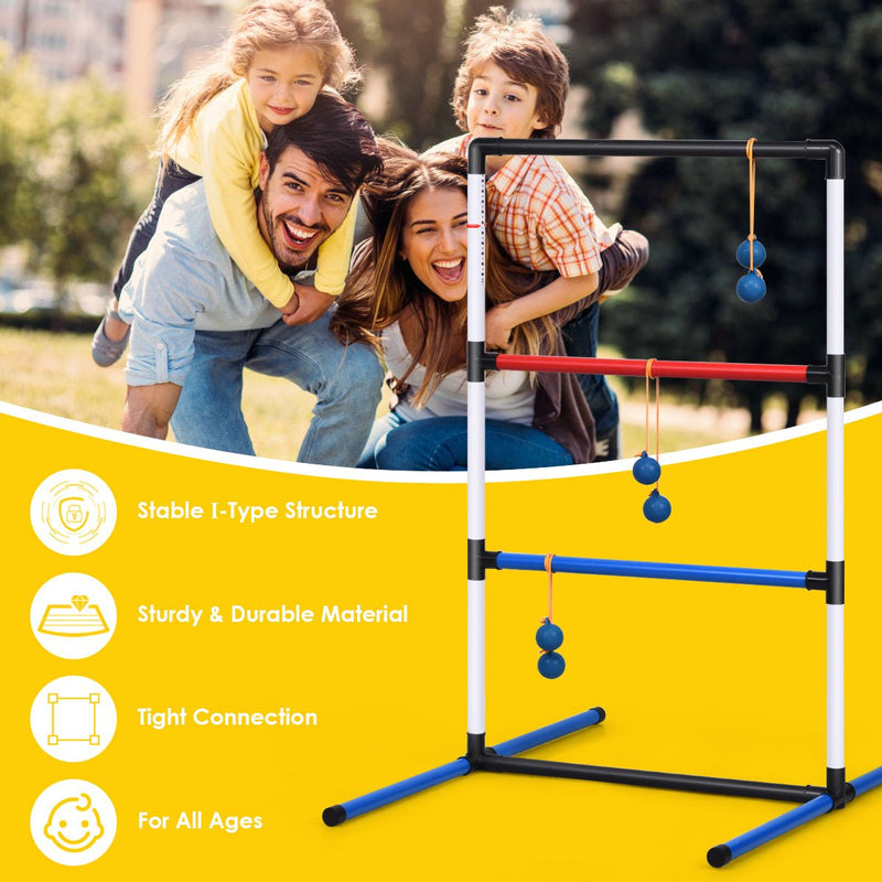 Ladder Toss Set - Includes 6 PE Bolas for Enjoyable Outdoor Play