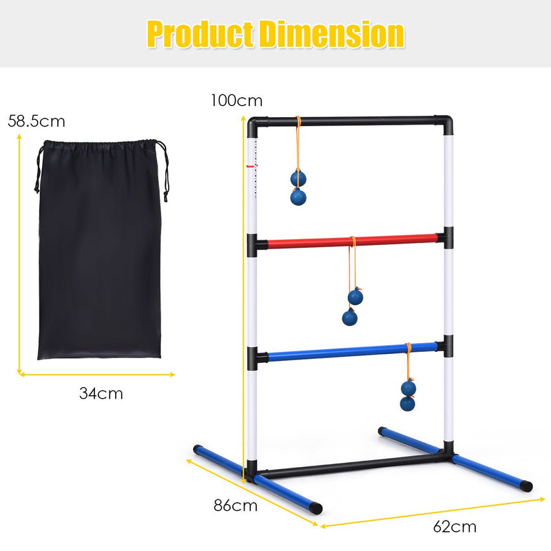 Ladder Toss Game Set - 6 PE Bolas for Active Recreation Time