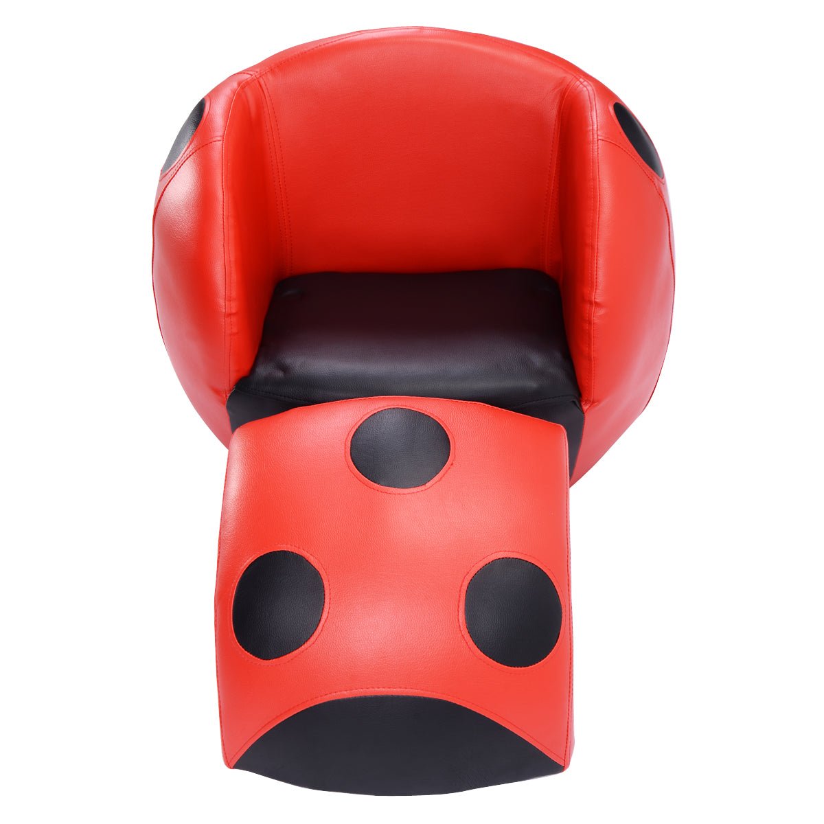 Children's Leisure Armchair: Ladybug Shaped Chair, Waterproof PVC Fabric