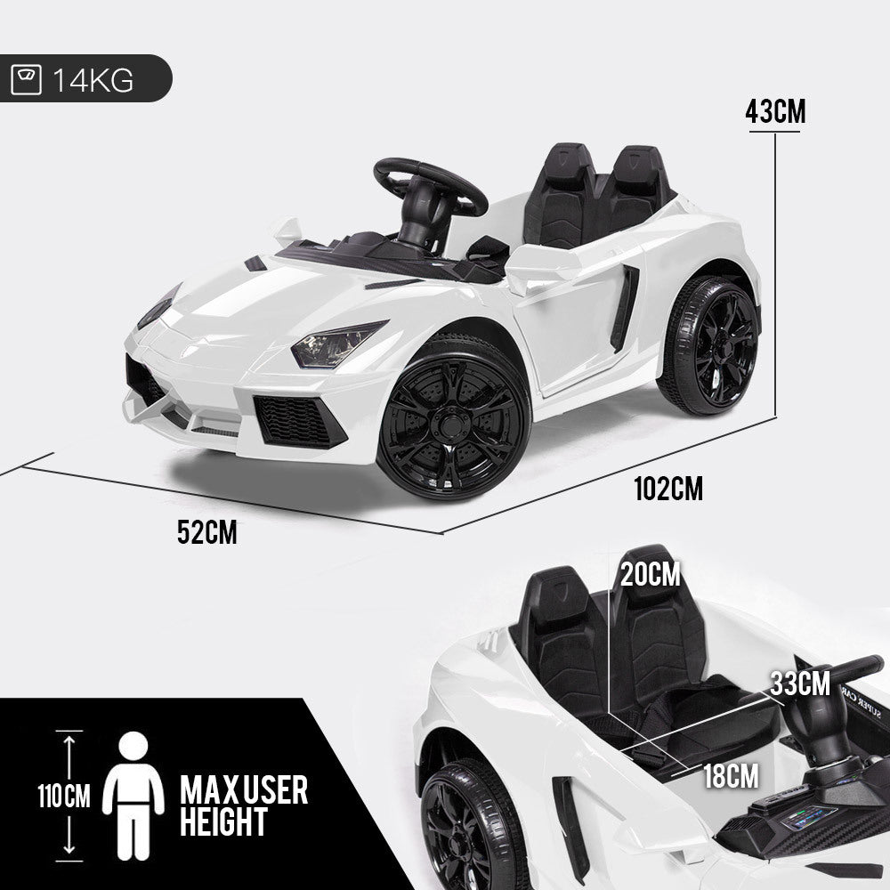 Lamborghini Inspired Ride On Car White