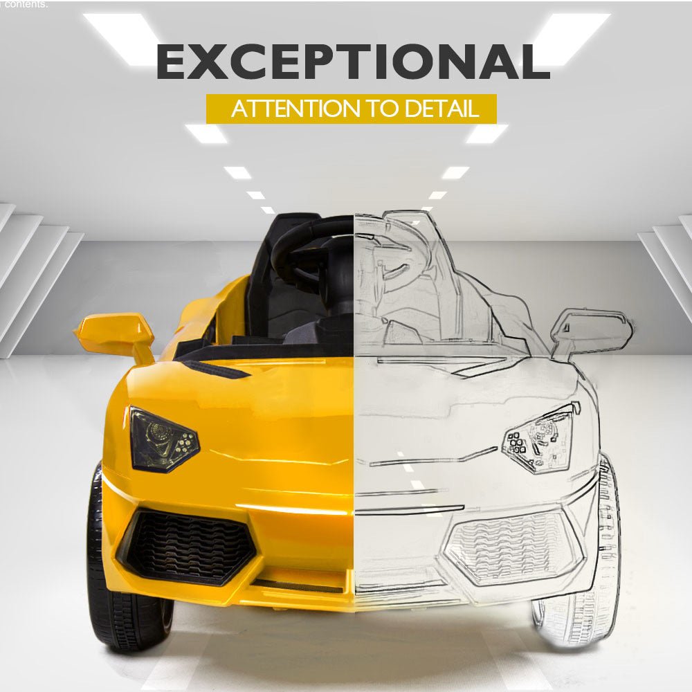 Lamborghini Inspired Ride On Car Yellow