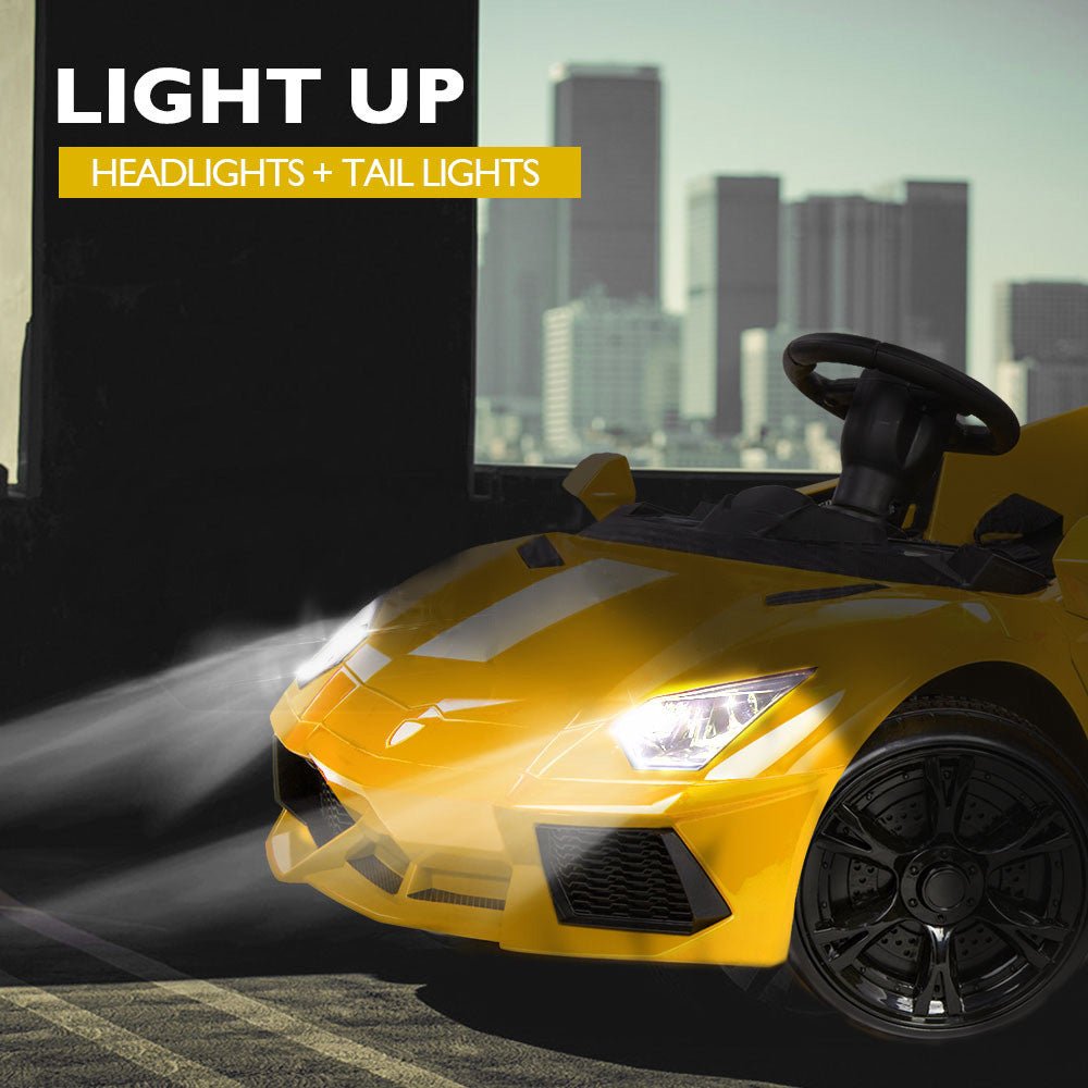 Lamborghini Inspired Ride On Car Yellow
