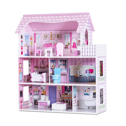 Spacious Wooden Dollhouse - Shop at Kids Mega Mart