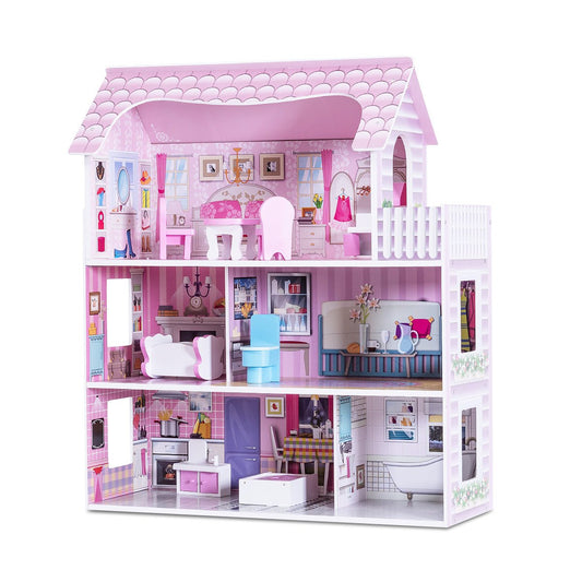 Spacious Wooden Dollhouse - Shop at Kids Mega Mart