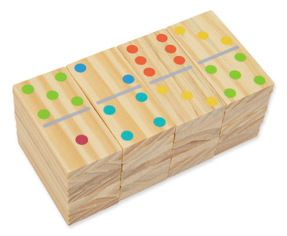 Colorful, giant domino tiles for outdoor play, perfect for kids backyard fun and learning.