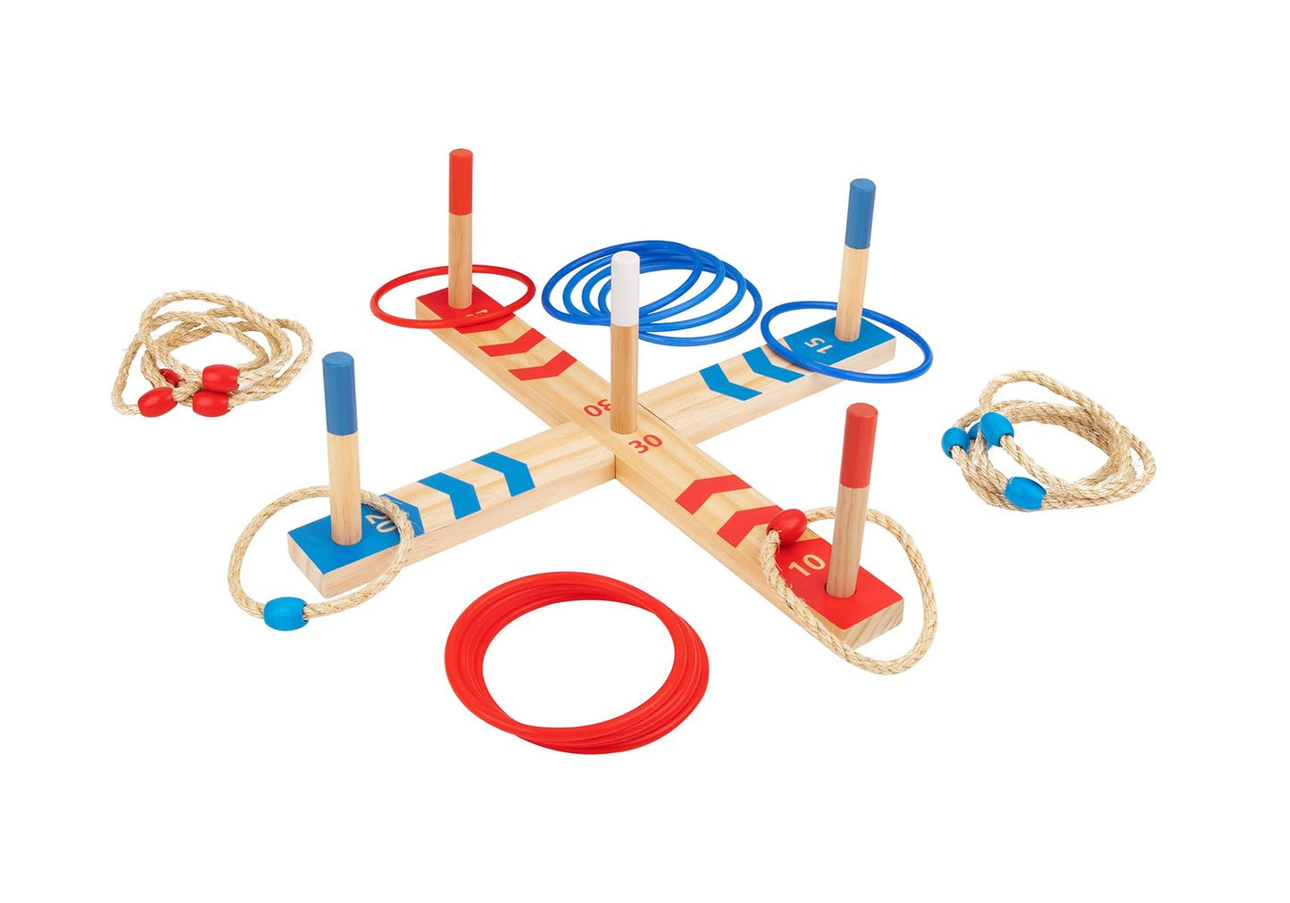 Colorful kids ring toss game for outdoor fun, perfect for backyard playtime.