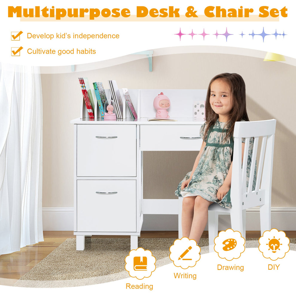 Chairs Explorelearning Kids Learning Desk and Chair Set | Explore, Learn, Play in White – Kids ...