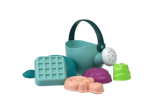 Colorful beach toy baking set for kids, sparking creativity and imaginative play at home.