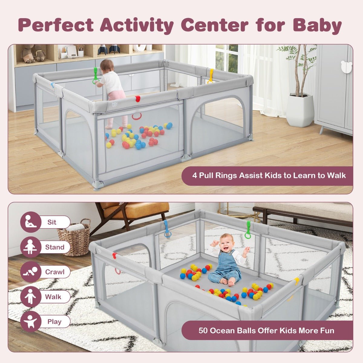 Foldable Baby Playpen for On-the-Go Families