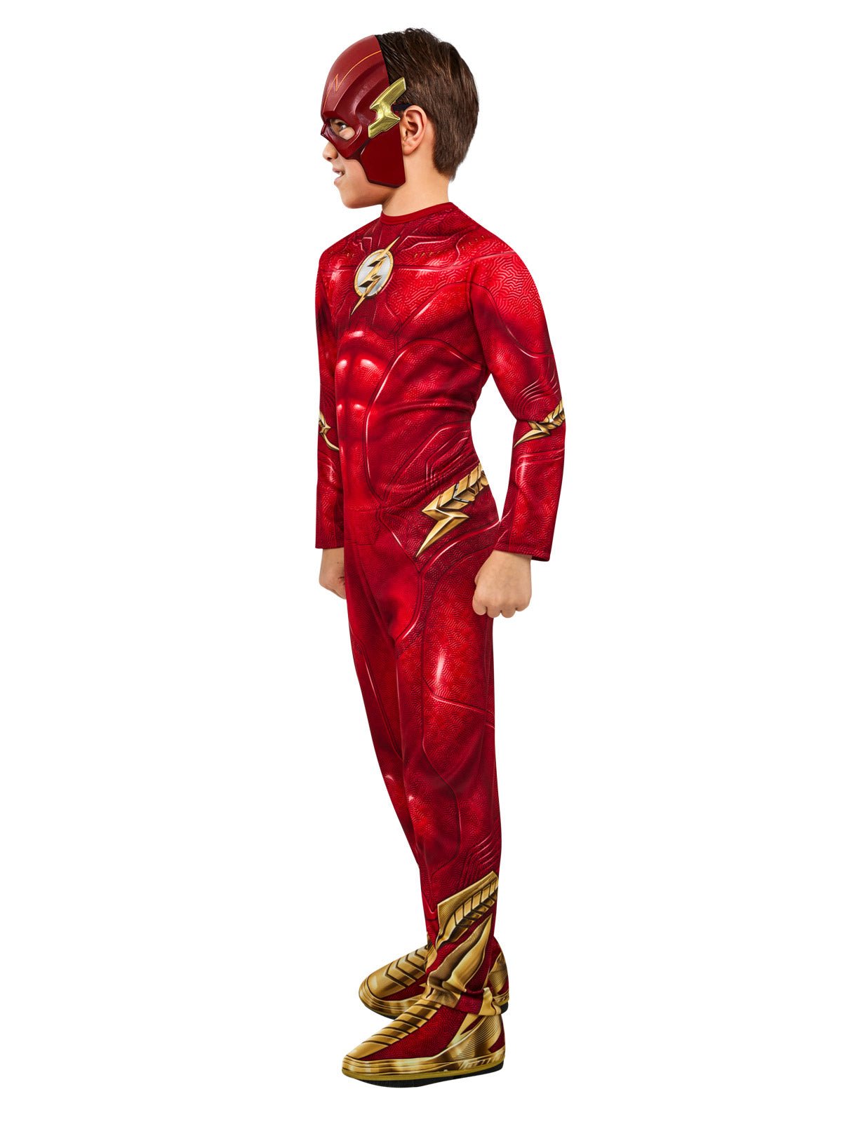 The Flash Full Superhero Costume for Kids Side View