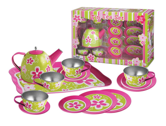 Delightful Daisy Tin Tea Set for Kids