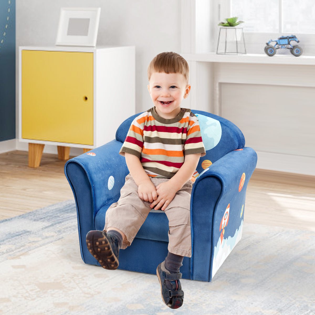 Children's Sofa: Wooden Frame Comfort for Baby Room Serenity