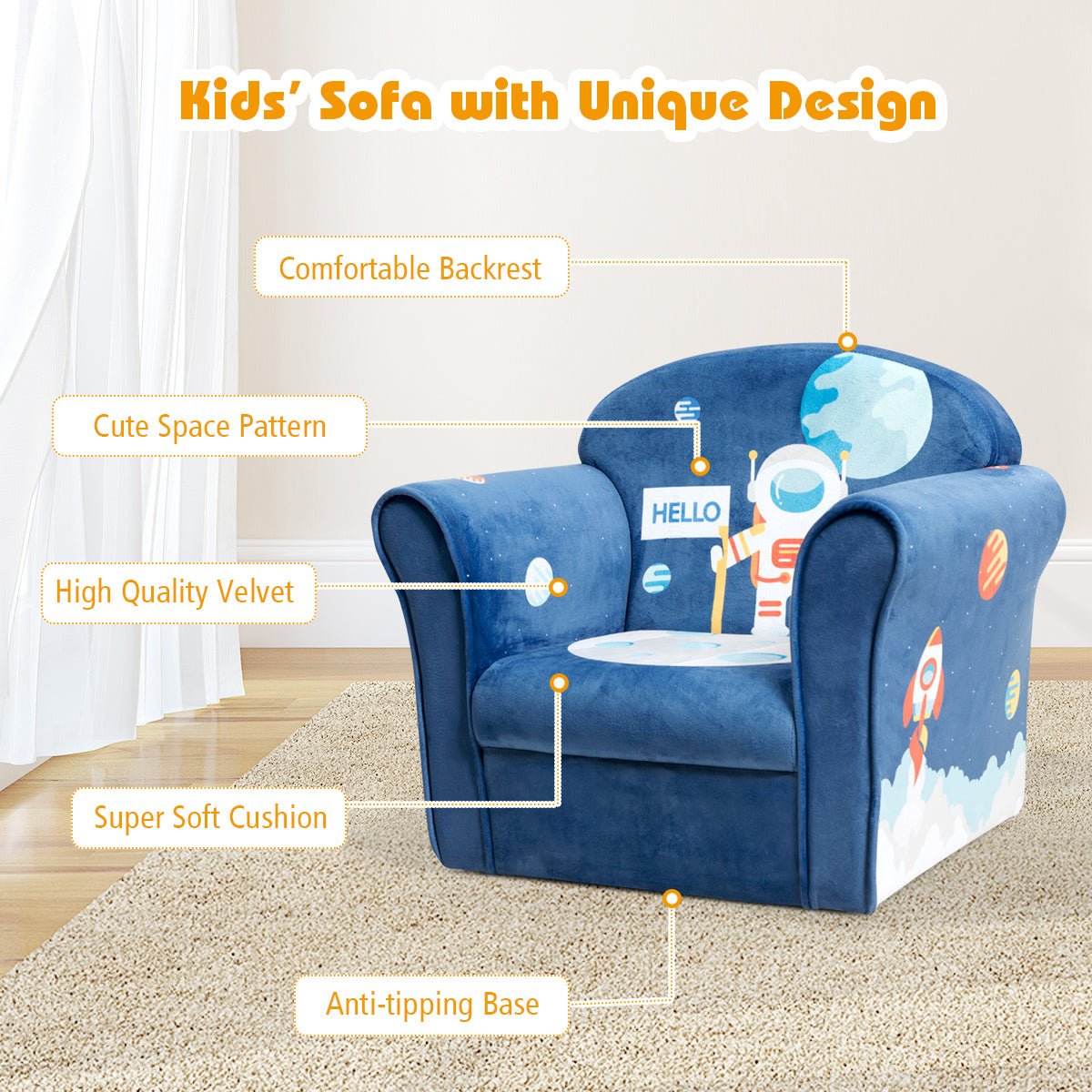 Nursery Sofa with Wooden Frame: Create Baby Room Comfort