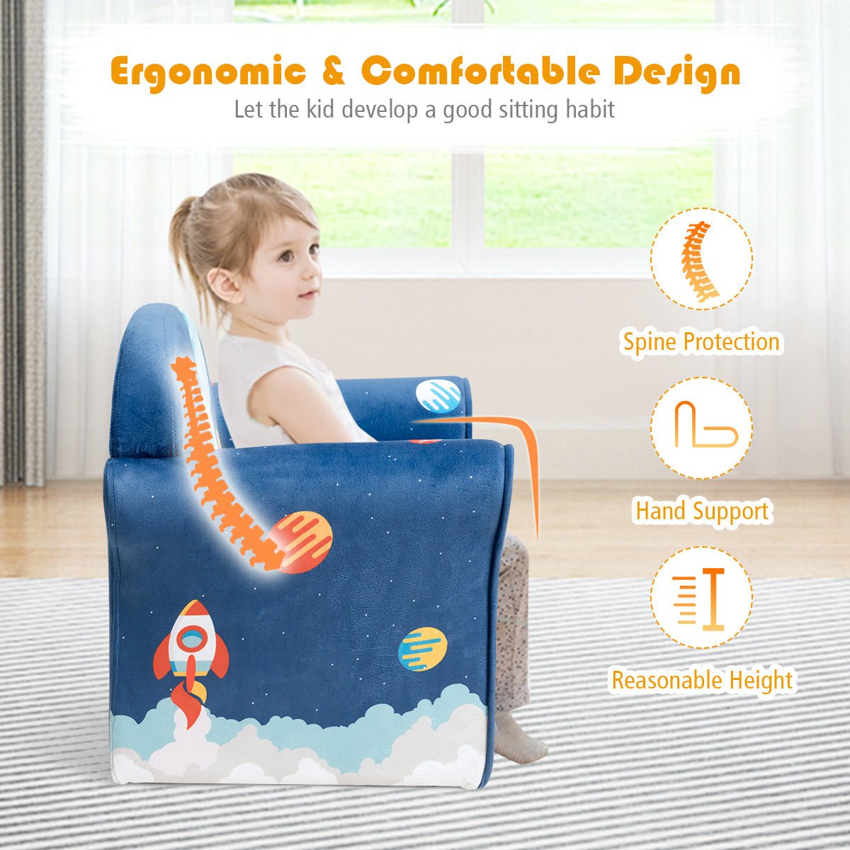 Children's Sofa with Wooden Frame: Baby Room Comfort and Charm