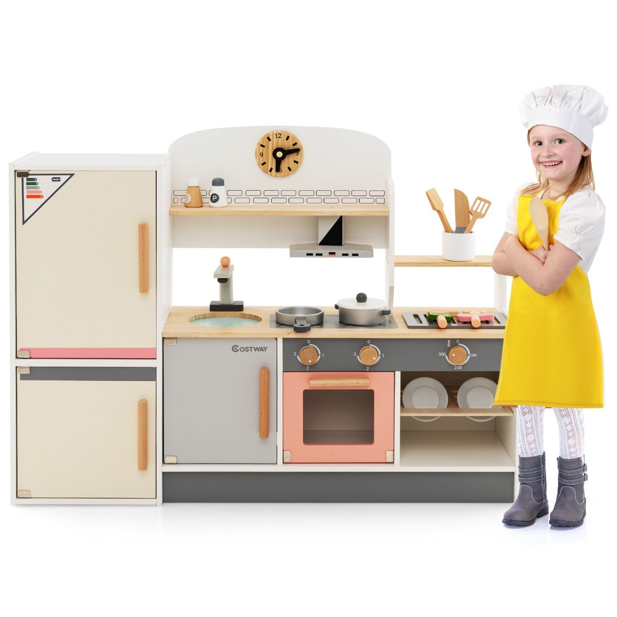 Creative Play Kitchen for Toddlers with Range Hood