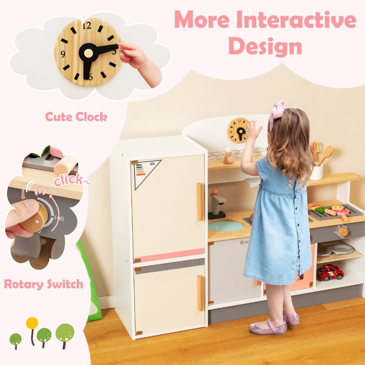 Interactive Toddler Kitchen Set with Cooking Tools
