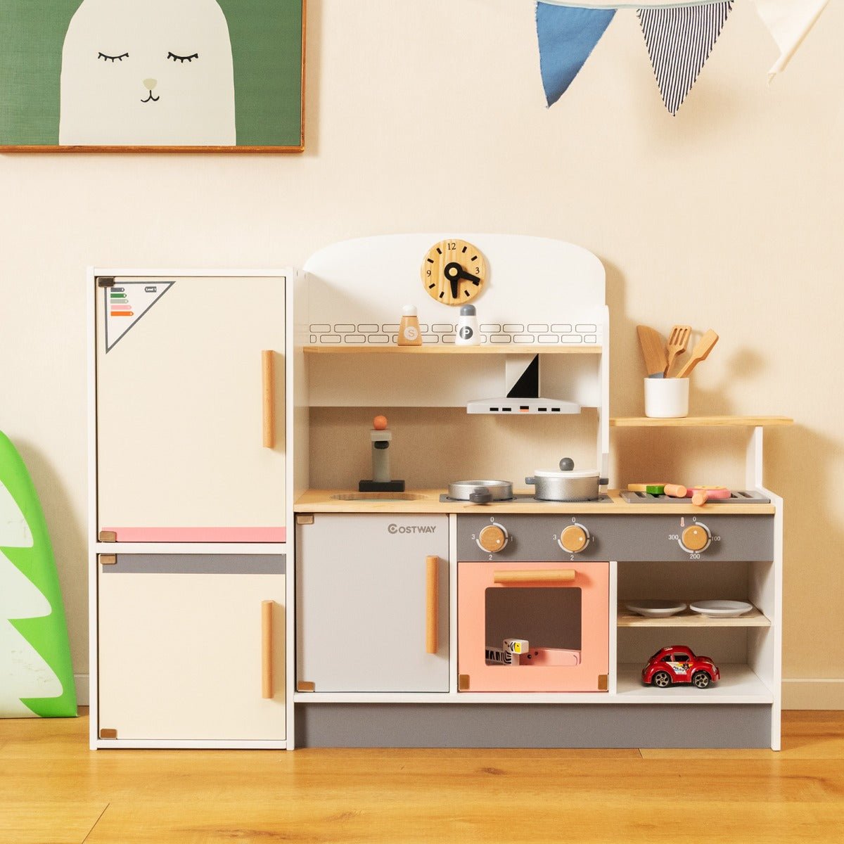 Creative Play Kitchen for Toddlers with Fridge