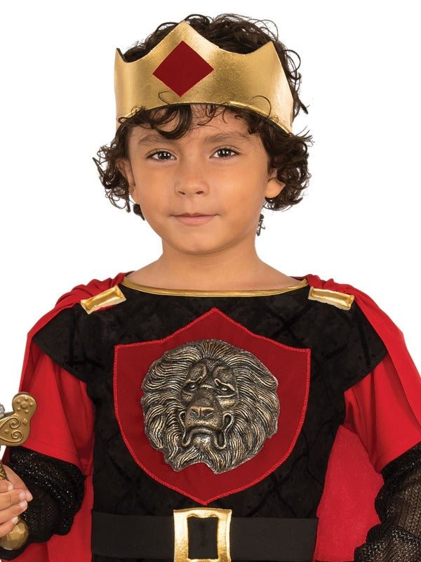 Kids medieval knight costume with armor set for imaginative play at home.