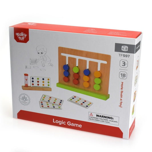 Colorful logic game for childrens home play, promoting critical thinking and problem-solving skills.