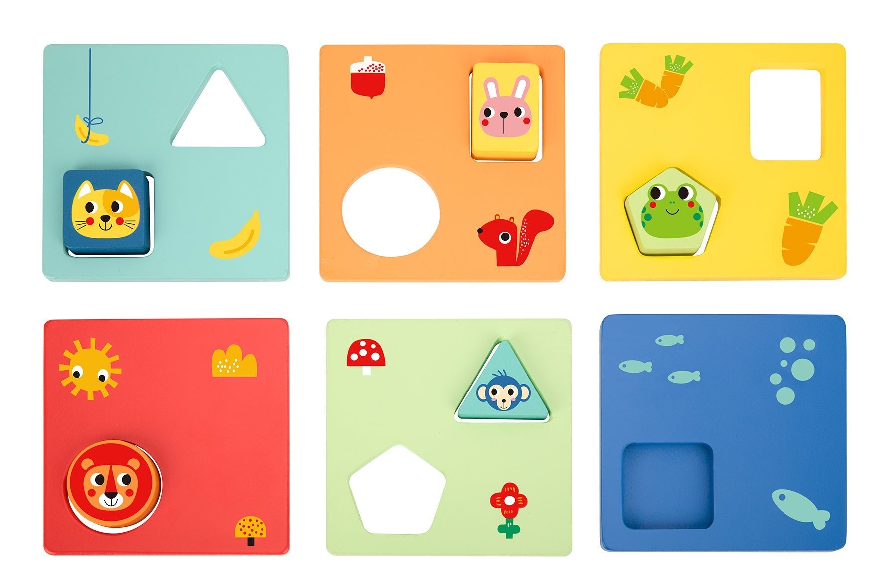 Colorful logic game shapes for interactive learning and creative play at home.