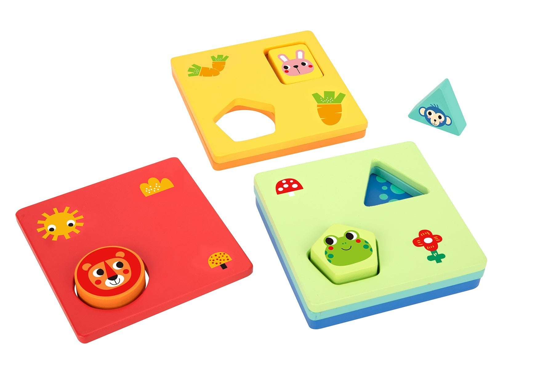 Interactive logic game with colorful shapes for educational playtime at home.