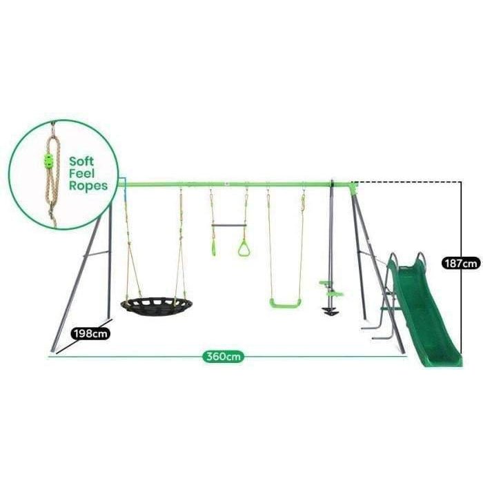Shop Lifespan Kids Lynx Metal Swing Set with Slide: Active Playtime