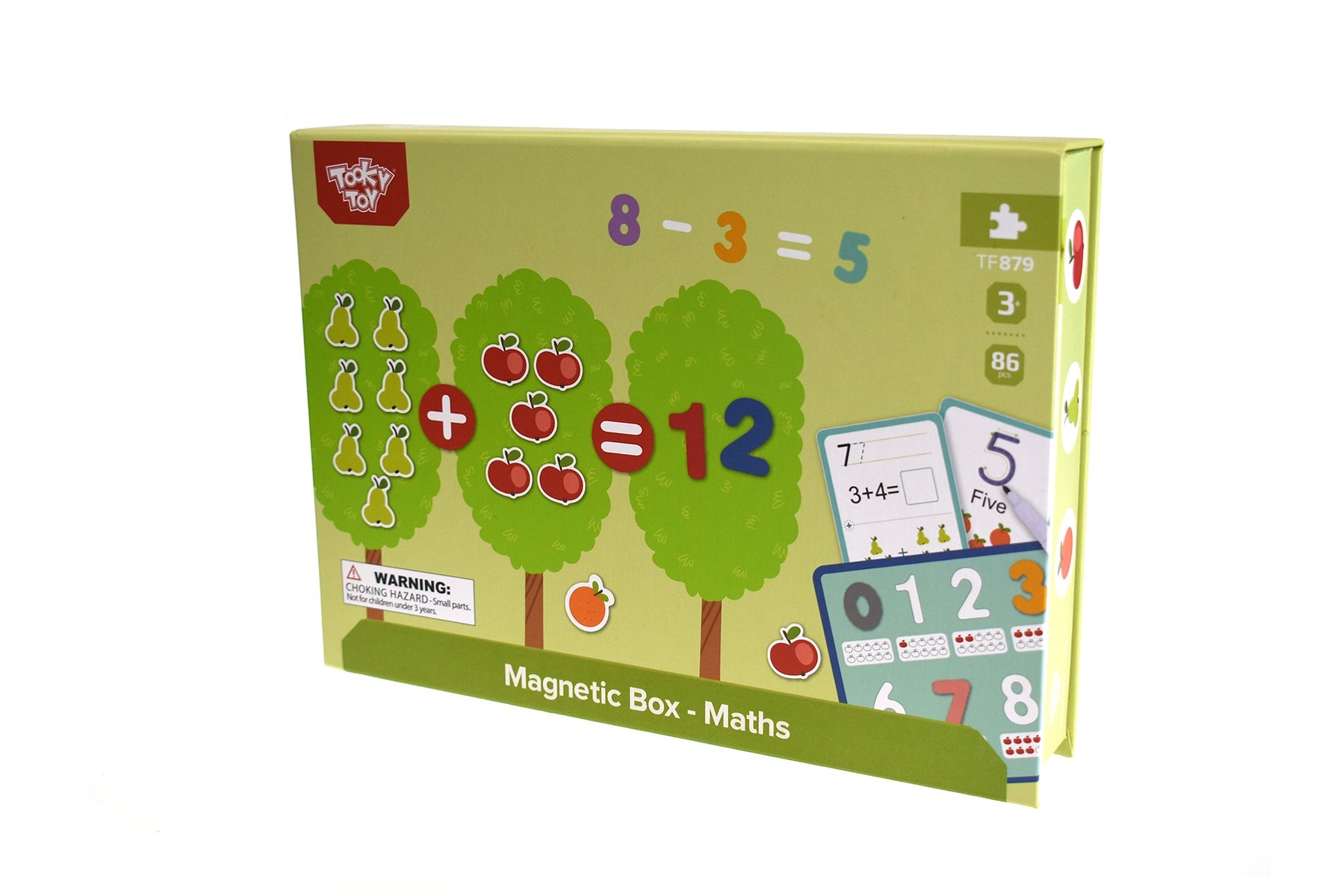 Alt text | Magnetic box with math puzzle game, perfect for engaging kids in learning at home.