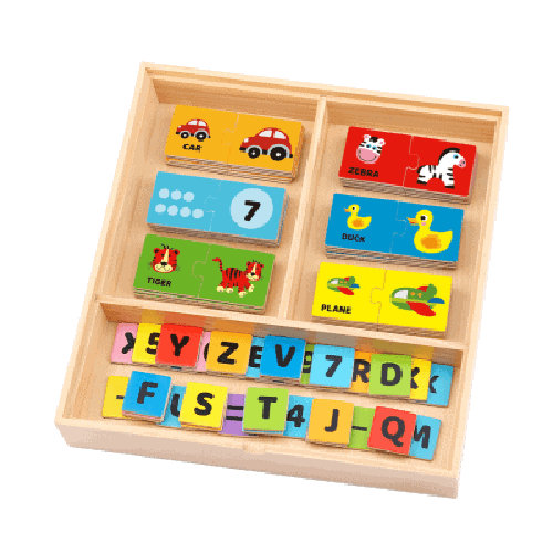 Colorful alphabet magnetic puzzle box for interactive and educational play at home