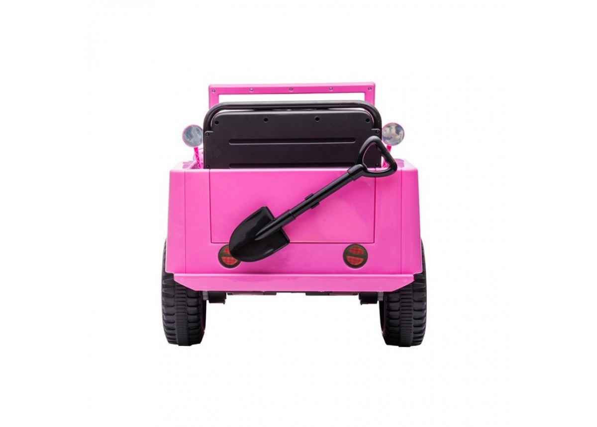 Pink Major 12v Electric Ride On Jeep for kids, perfect for outdoor and indoor play.