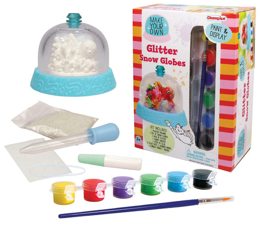 DIY Glitter Snow Globe Kit for Kids - Create your magical underwater world at home.