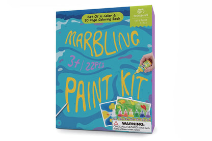 Colorful marbling paint kit for kids crafts, with 6 vibrant colors for creative home projects.