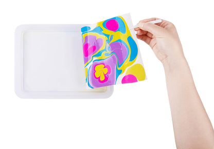 12-color marbling paint kit for creative childrens projects at home.