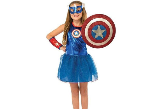 Marvel American Dream Tutu Costume for Girls, ideal for imaginative play at home.