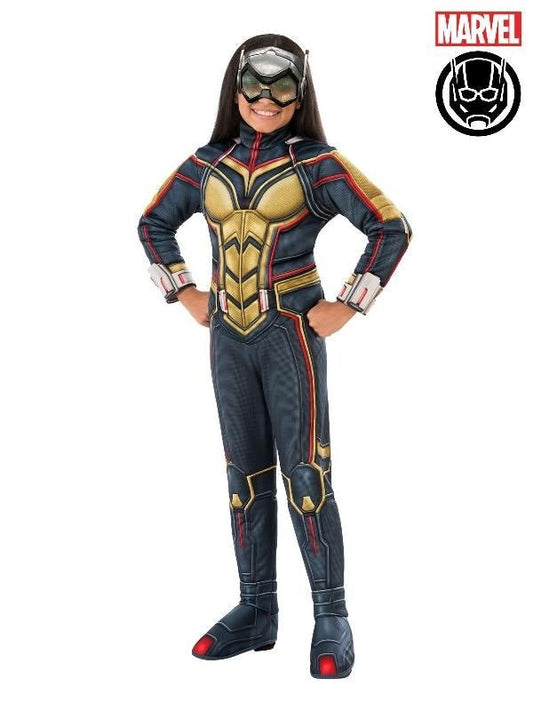 Wasp costume for kids with deluxe design and mask for imaginative play at home.