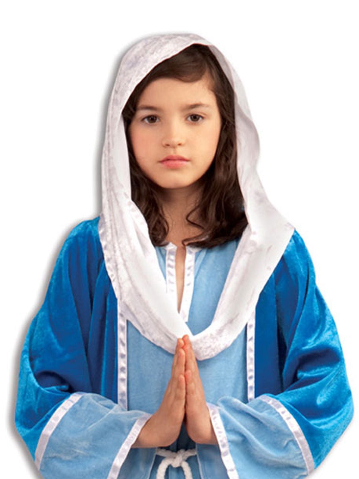 Virgin Mary kids costume for biblical nativity plays at home| Child-friendly outfit.